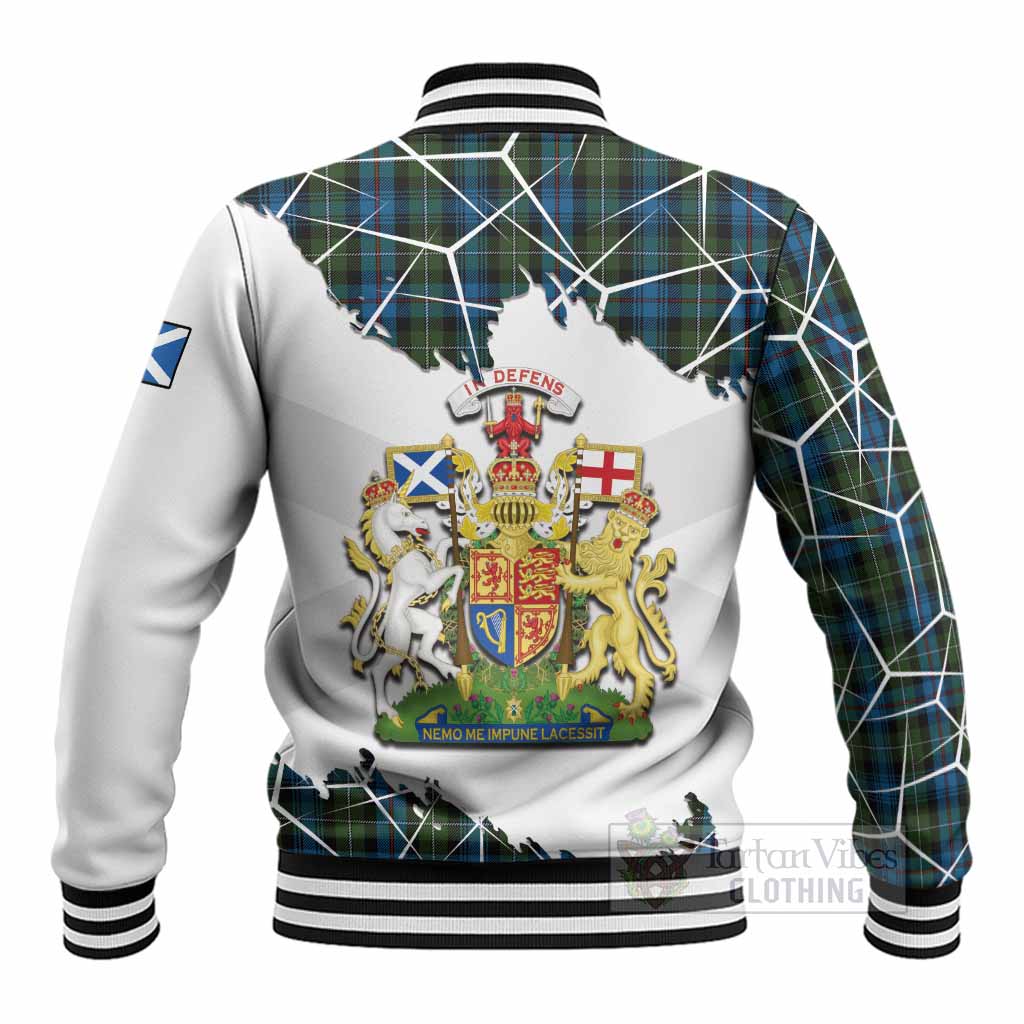 Mackenzie (Mckenzie) Tartan Baseball Jacket with Family Crest and Lion Rampant Grunge Style