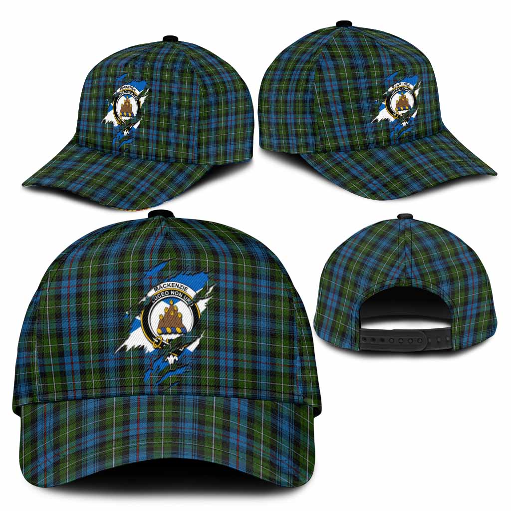 Mackenzie (Mckenzie) Tartan Classic Cap with Family Crest In Me Style