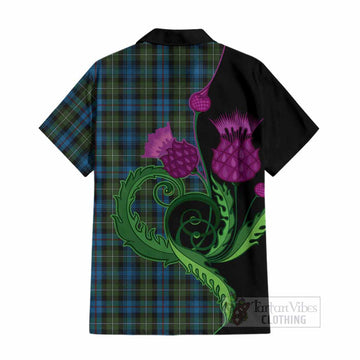 Mackenzie (Mckenzie) Tartan Cotton Hawaiian Shirt Traditional Scottish Thistle
