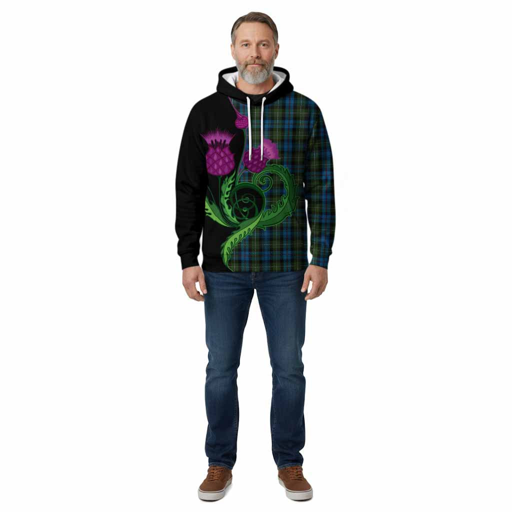 Mackenzie (Mckenzie) Tartan Cotton Hoodie Traditional Scottish Thistle