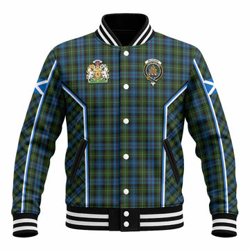 Mackenzie (Mckenzie) Tartan Crest Baseball Jacket Scotland Coat of Arm Flag Style
