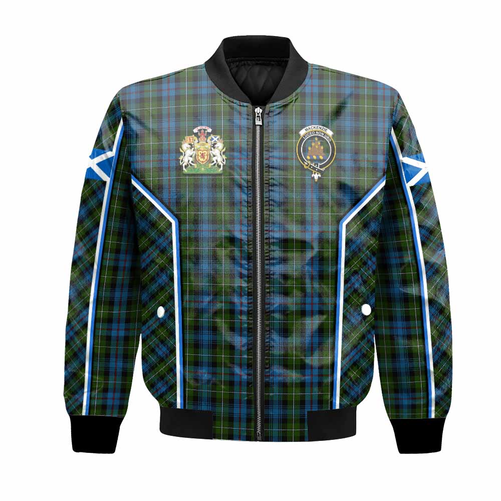 Mackenzie (Mckenzie) Tartan Crest Bomber Jacket Scotland Coat of Arm Flag Style - Tartan Vibes Clothing