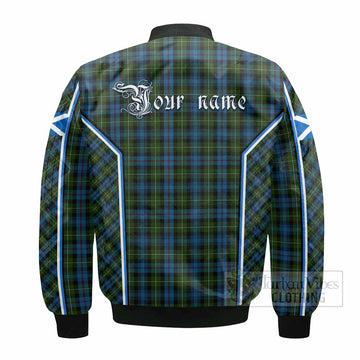 Mackenzie (Mckenzie) Tartan Crest Bomber Jacket Scotland Coat of Arm Flag Style