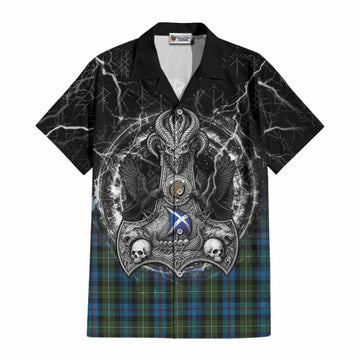 Mackenzie (Mckenzie) Tartan Crest Cotton Hawaiian Shirt Celtic Odin's Raven Legacy