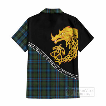 Mackenzie (Mckenzie) Tartan Crest Cotton Hawaiian Shirt Legendary Dragon Knot Half Style