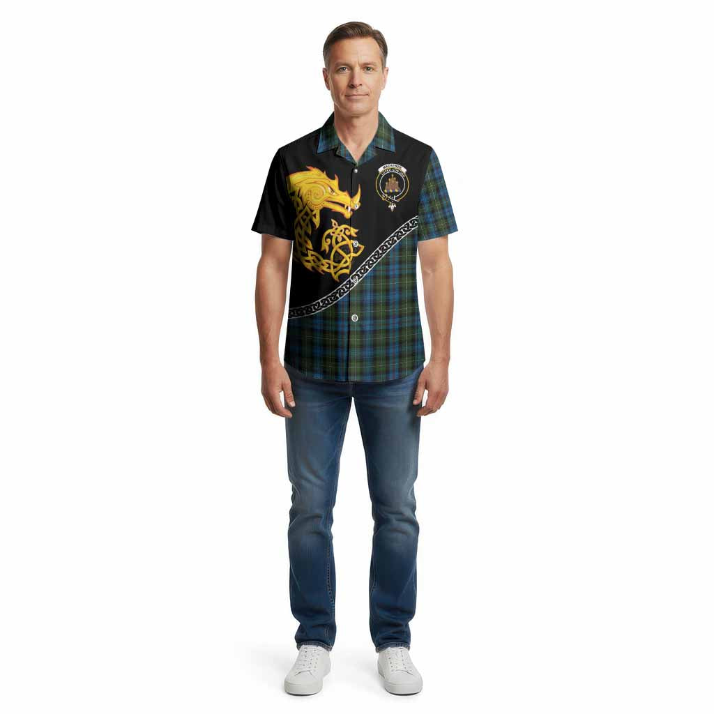 Mackenzie (Mckenzie) Tartan Crest Cotton Hawaiian Shirt Legendary Dragon Knot Half Style