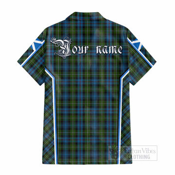 Mackenzie (Mckenzie) Tartan Crest Cotton Hawaiian Shirt Scotland Coat of Arm Flag Style