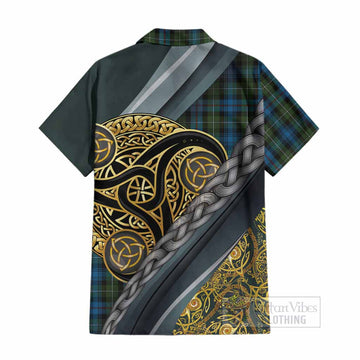 Mackenzie (Mckenzie) Tartan Crest Cotton Hawaiian Shirt Scottish Triskele Celtic