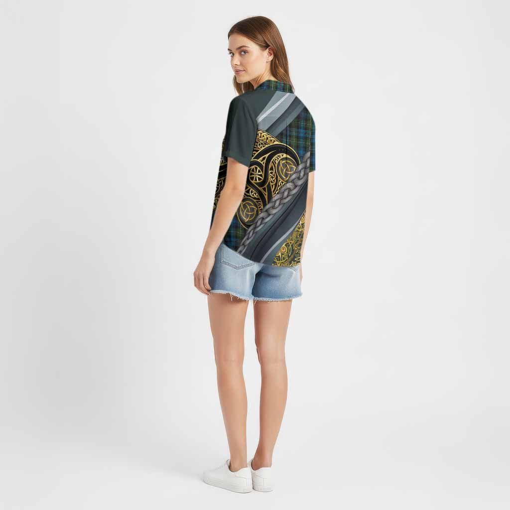 Mackenzie (Mckenzie) Tartan Crest Cotton Hawaiian Shirt Scottish Triskele Celtic