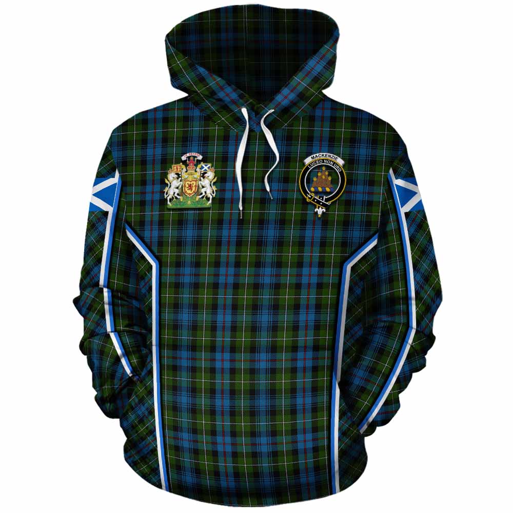 Mackenzie (Mckenzie) Tartan Crest Cotton Hoodie Scotland Coat of Arm Flag Style - Tartan Vibes Clothing