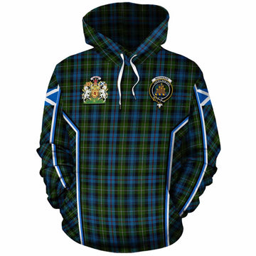 Mackenzie (Mckenzie) Tartan Crest Cotton Hoodie Scotland Coat of Arm Flag Style