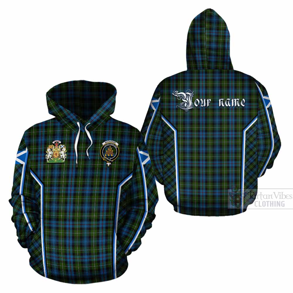 Mackenzie (Mckenzie) Tartan Crest Cotton Hoodie Scotland Coat of Arm Flag Style - Tartan Vibes Clothing