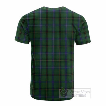 Mackenzie (Mckenzie) Tartan Crest Cotton T-shirt Ferocious Lion Style