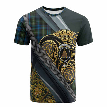 Mackenzie (Mckenzie) Tartan Crest Cotton T-shirt Scottish Triskele Celtic