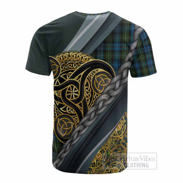 Mackenzie (Mckenzie) Tartan Crest Cotton T-shirt Scottish Triskele Celtic