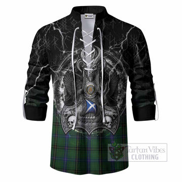 Mackenzie (Mckenzie) Tartan Crest Ghillie Shirt Celtic Odin's Raven Legacy
