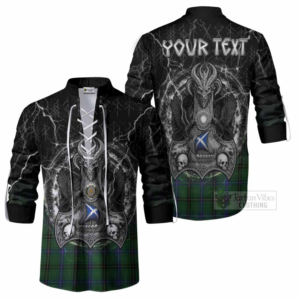 Mackenzie (Mckenzie) Tartan Crest Ghillie Shirt Celtic Odin's Raven Legacy