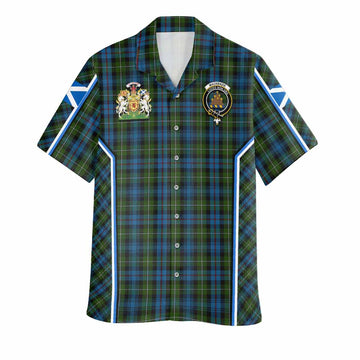 Mackenzie (Mckenzie) Tartan Crest Hawaiian Shirt Scotland Coat of Arm Flag Style