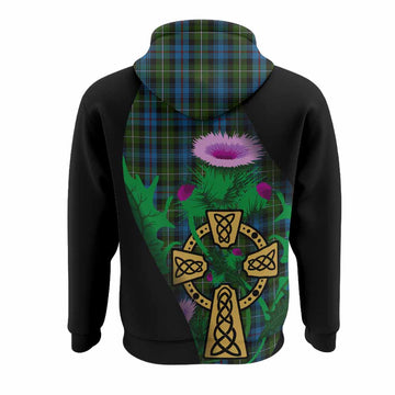 Mackenzie (Mckenzie) Tartan Crest Hoodie Celtic Cross Thistle Flowers