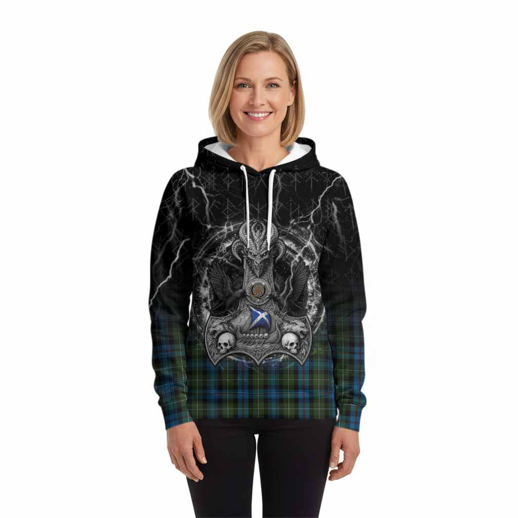 Mackenzie (Mckenzie) Tartan Crest Hoodie Celtic Odin's Raven Legacy