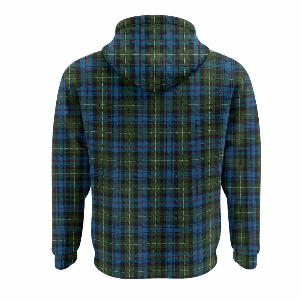 Mackenzie (Mckenzie) Tartan Crest Hoodie Ferocious Lion Style