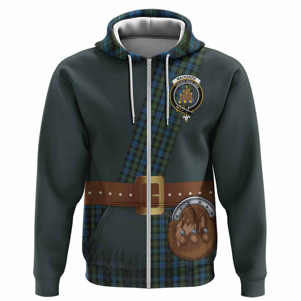 Mackenzie (Mckenzie) Tartan Crest Hoodie Kilt Costume Style