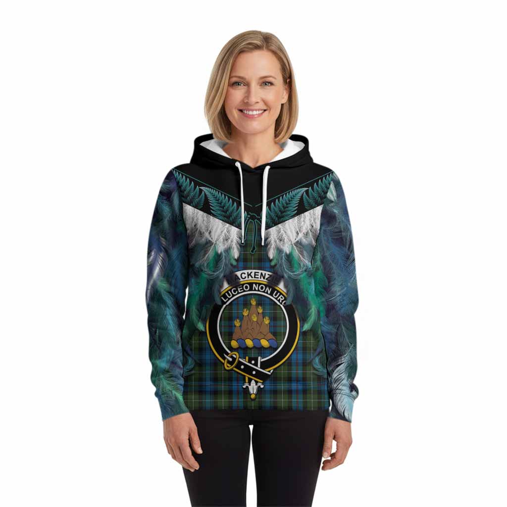 Mackenzie (Mckenzie) Tartan Crest Hoodie New Zealand Maori Korowai Cloak