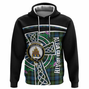 Mackenzie (Mckenzie) Tartan Crest Hoodie Scottish Thistle Celtic Cross Alba Gu Brath