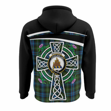 Mackenzie (Mckenzie) Tartan Crest Hoodie Scottish Thistle Celtic Cross Alba Gu Brath