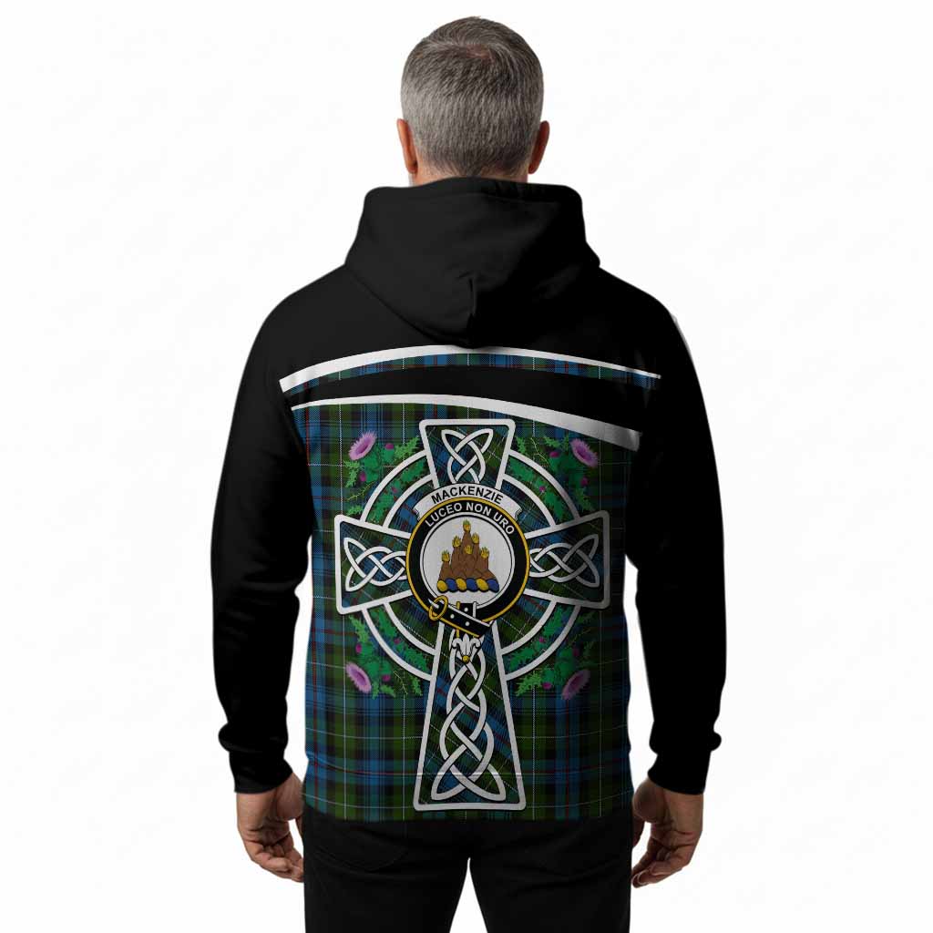 Mackenzie (Mckenzie) Tartan Crest Hoodie Scottish Thistle Celtic Cross Alba Gu Brath