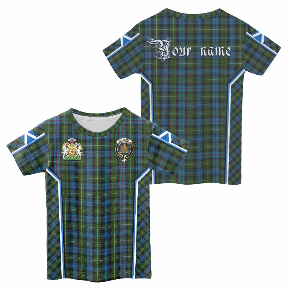Mackenzie (Mckenzie) Tartan Crest Kid T-shirt Scotland Coat of Arm Flag Style - Tartan Vibes Clothing