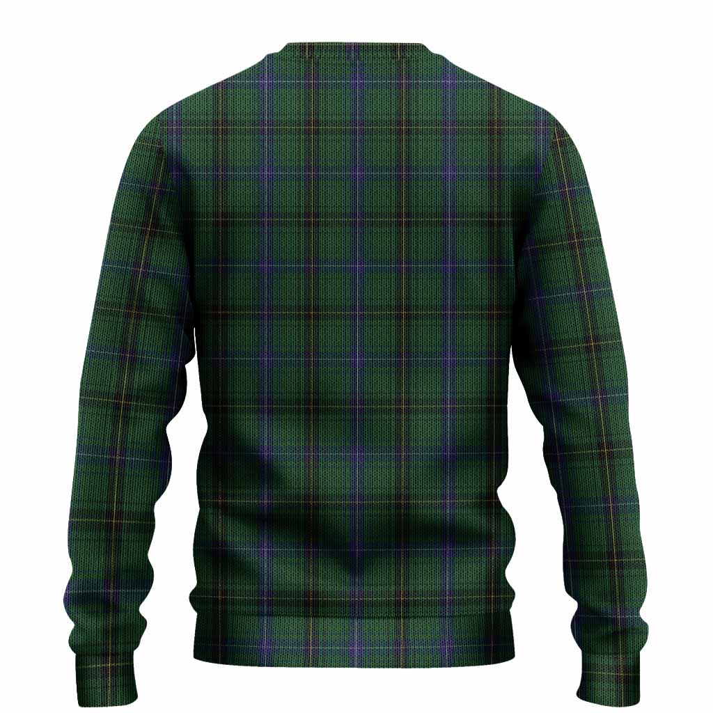 Mackenzie (Mckenzie) Tartan Crest Knitted Sweater Ferocious Lion Style