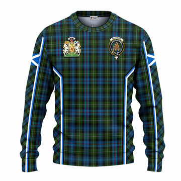 Mackenzie (Mckenzie) Tartan Crest Knitted Sweater Scotland Coat of Arm Flag Style