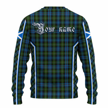 Mackenzie (Mckenzie) Tartan Crest Knitted Sweater Scotland Coat of Arm Flag Style