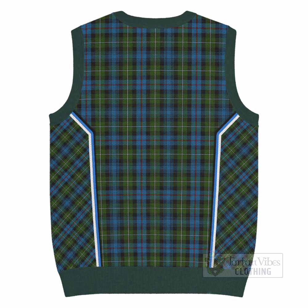 Mackenzie (Mckenzie) Tartan Crest Knitted V-Neck Vest Scotland Coat of Arm Flag Style - Tartan Vibes Clothing