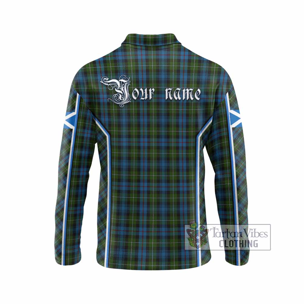 Mackenzie (Mckenzie) Tartan Crest Long Sleeve Polo Shirt Scotland Coat of Arm Flag Style - Tartan Vibes Clothing