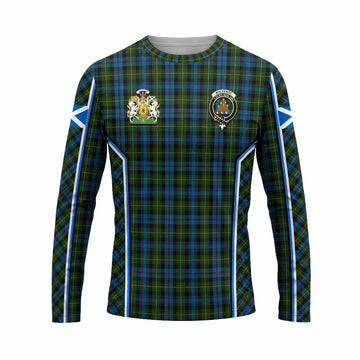Mackenzie (Mckenzie) Tartan Crest Long Sleeve T-Shirt Scotland Coat of Arm Flag Style - Tartan Vibes Clothing