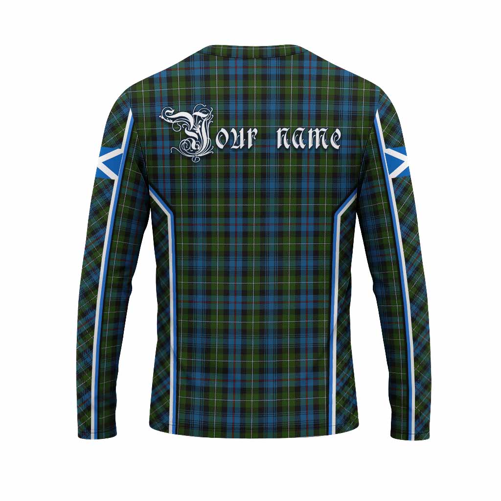 Mackenzie (Mckenzie) Tartan Crest Long Sleeve T-Shirt Scotland Coat of Arm Flag Style - Tartan Vibes Clothing