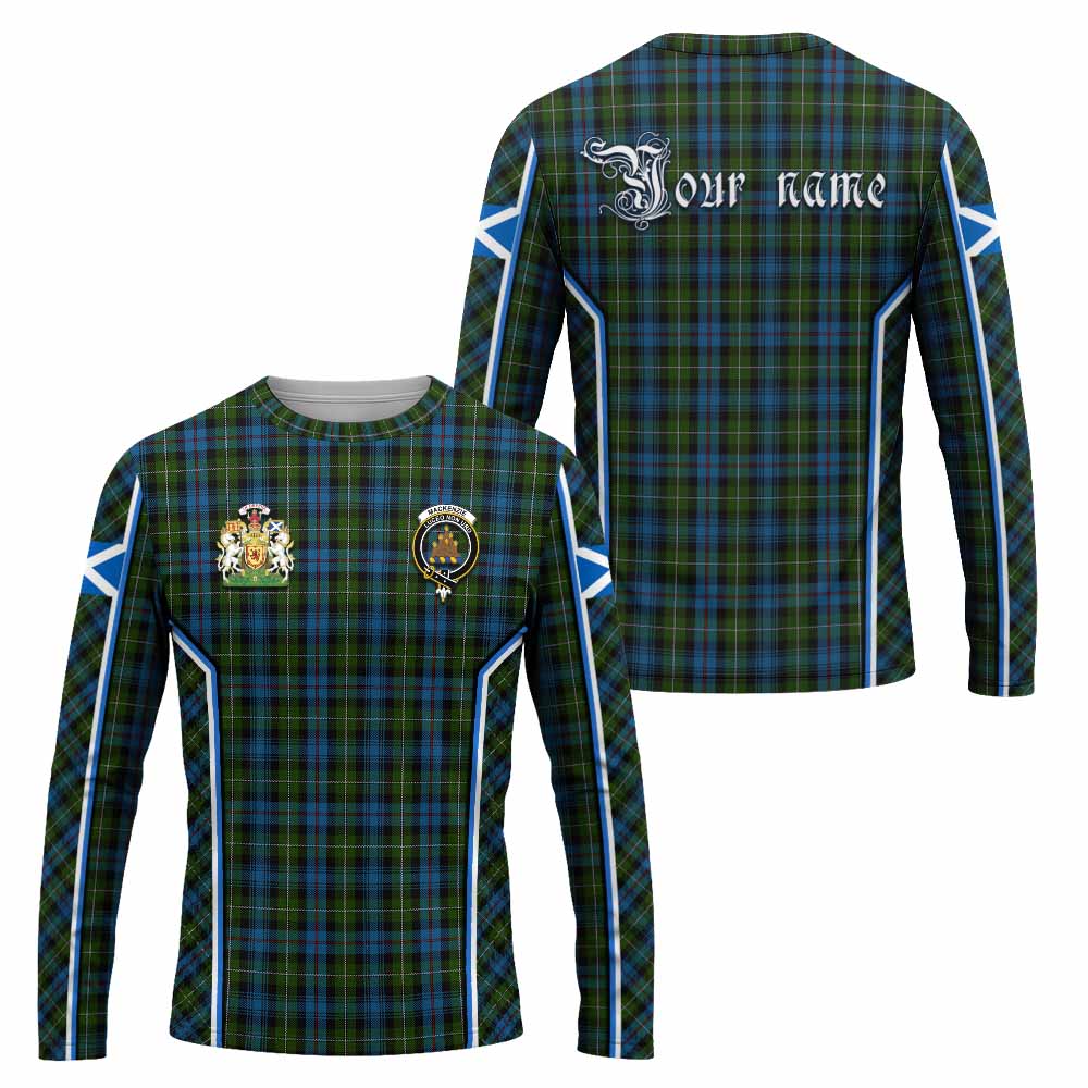 Mackenzie (Mckenzie) Tartan Crest Long Sleeve T-Shirt Scotland Coat of Arm Flag Style - Tartan Vibes Clothing