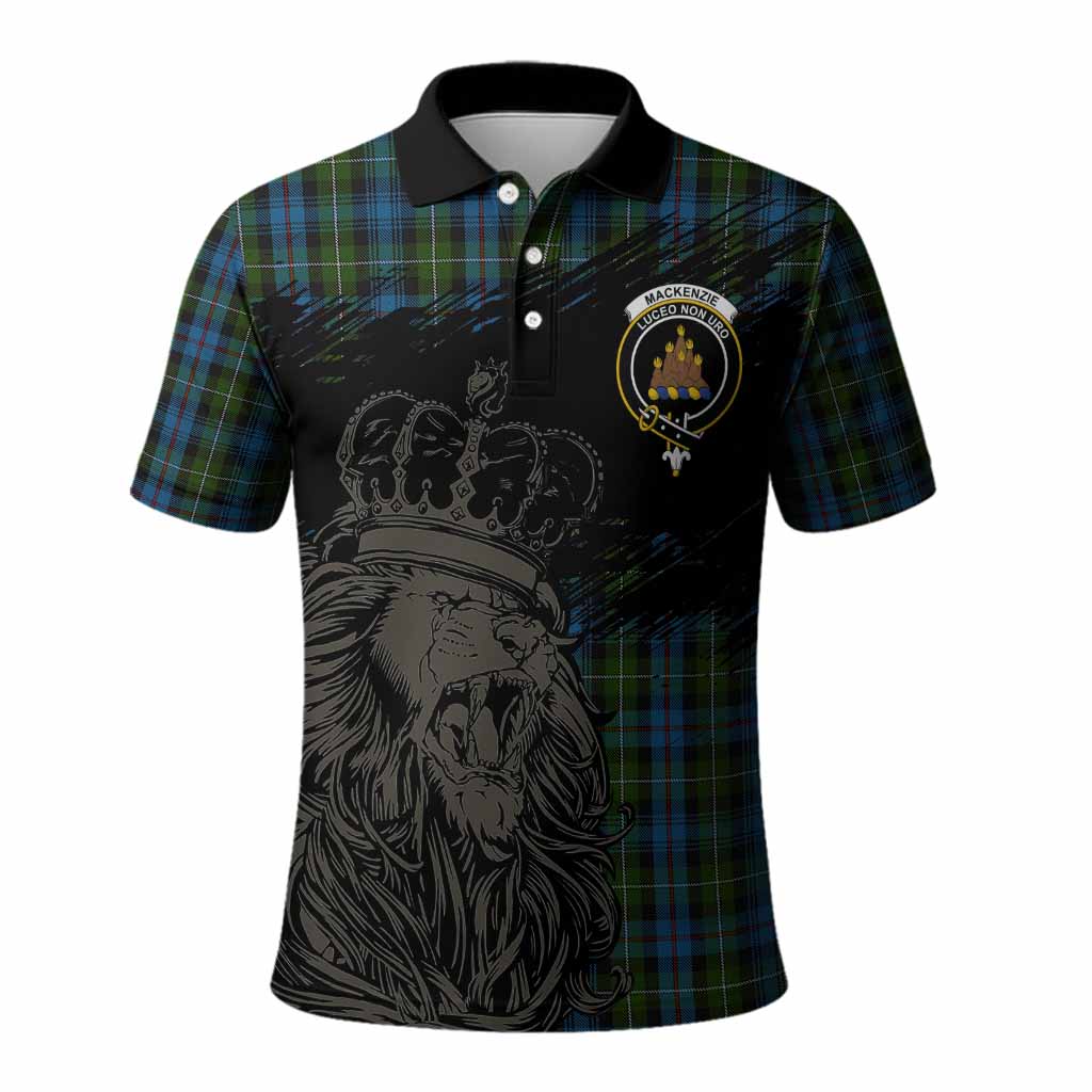 Mackenzie (Mckenzie) Tartan Crest Polo Shirt Crowned Lion Heritage Style