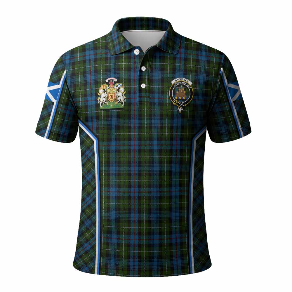 Mackenzie (Mckenzie) Tartan Crest Polo Shirt Scotland Coat of Arm Flag Style - Tartan Vibes Clothing