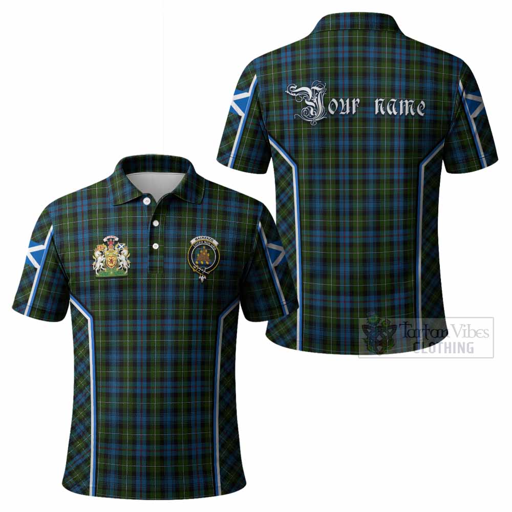 Mackenzie (Mckenzie) Tartan Crest Polo Shirt Scotland Coat of Arm Flag Style - Tartan Vibes Clothing