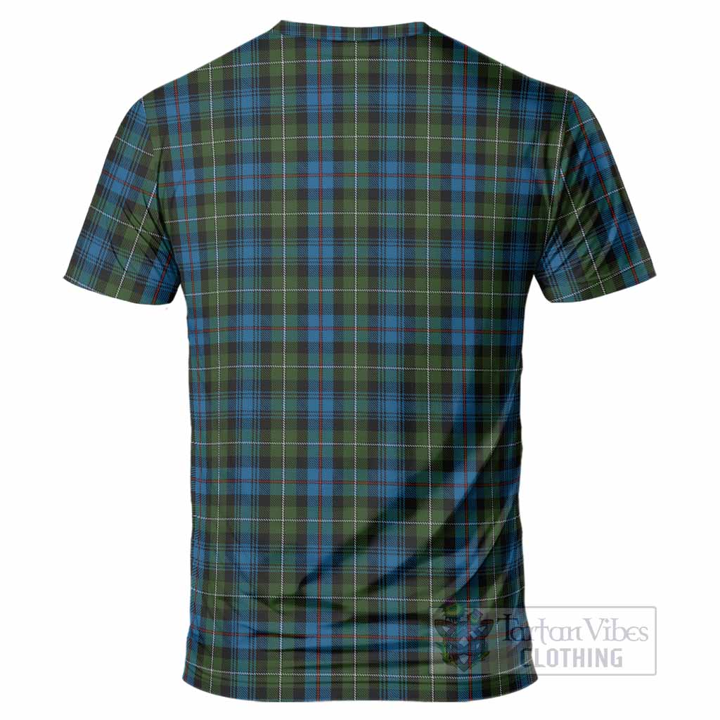 Mackenzie (Mckenzie) Tartan Crest T-Shirt Ferocious Lion Style
