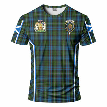 Mackenzie (Mckenzie) Tartan Crest T-shirt Scotland Coat of Arm Flag Style - Tartan Vibes Clothing