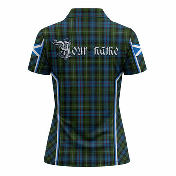 Mackenzie (Mckenzie) Tartan Crest Women's Polo Shirt Scotland Coat of Arm Flag Style