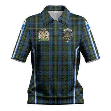 Mackenzie (Mckenzie) Tartan Crest Women’s Polo Sweater Top Scotland Coat of Arm Flag Style