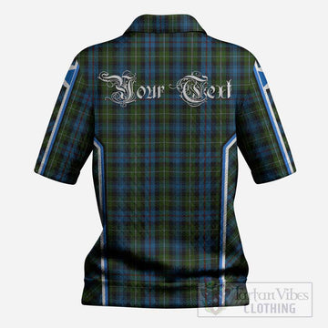 Mackenzie (Mckenzie) Tartan Crest Women’s Polo Sweater Top Scotland Coat of Arm Flag Style