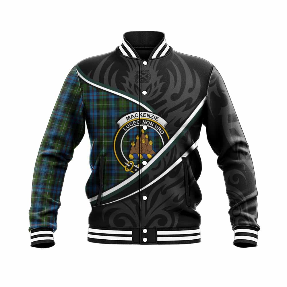 Mackenzie (Mckenzie) Tartan Family Crest Baseball Jacket Celtic Scottish Thistle Floral - Tartan Vibes Clothing