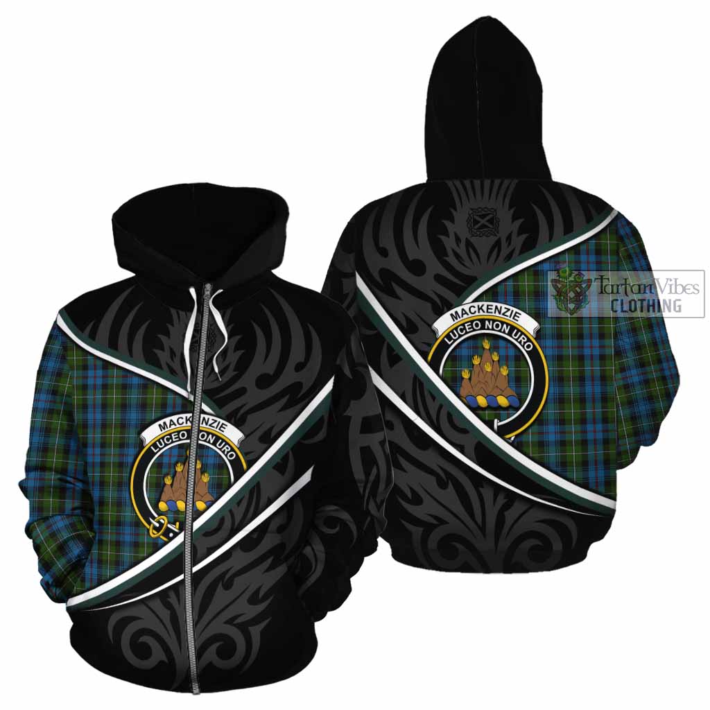 Mackenzie (Mckenzie) Tartan Family Crest Cotton Hoodie Celtic Scottish Thistle Floral - Tartan Vibes Clothing