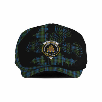 Mackenzie (Mckenzie) Tartan Family Crest Flat Cap, Jeff Cap Scotland Thistle Floral